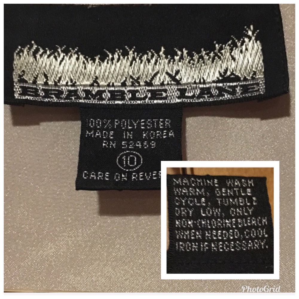 Vintage Button Up Blouse Satin Versatile Size 10 - Picture 7 of 8